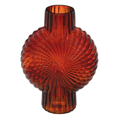 3S. x Home - Vase rouge rubis en verre  - Bougeoir Et Photophore Design