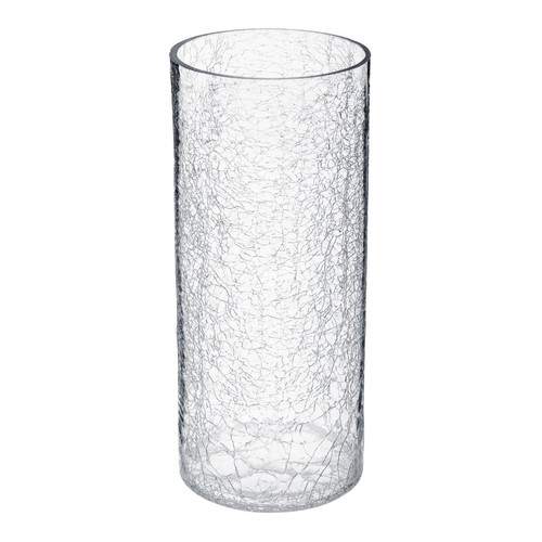 3S. x Home - Vase cylindre verre craquelé H30 cm - Bougeoir Et Photophore Design