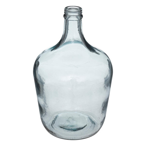 3S. x Home - Vase "Dame jeanne", verre recyclé, bleu, H30 cm - Bougeoir Et Photophore Design