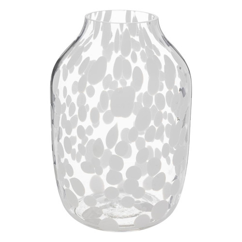 3S. x Home - Vase H21cm  en verre blanc - Objets Déco Design