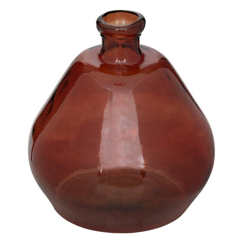 3S. x Home - Vase rond en verre recyclé ambre D45 ULY - Bougeoir Et Photophore Design