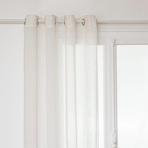 3S. x Home - Voilage, lin, blanc, 140x240 cm - Rideaux & déco