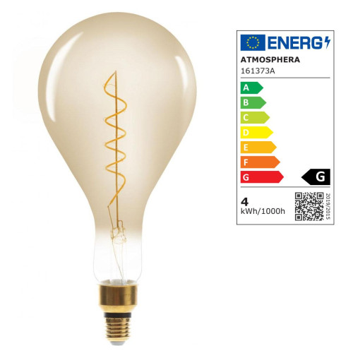 3S. x Home - Ampoule Ambrée LED Filaments Torsadés BELLA - Promo Lampes et luminaires Design