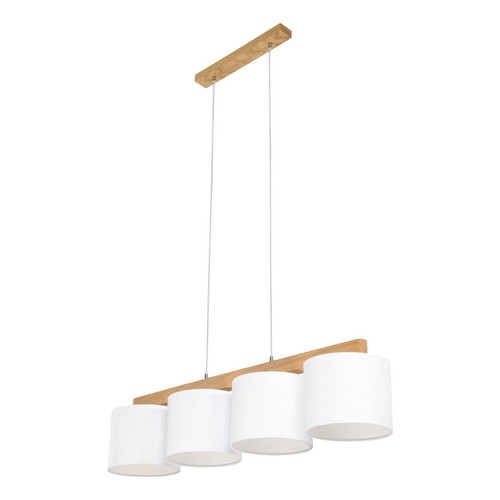 Britop Lighting - Lampe suspendue Aprillia 4xE27 Max.25W Chêne huilé/PVC transparent/Blanc  - Suspension Design