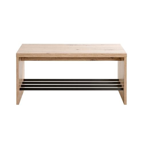 3S. x Home - Banc à chassures bois et métal deux niveaux - Chaise Et Tabouret Et Banc Design