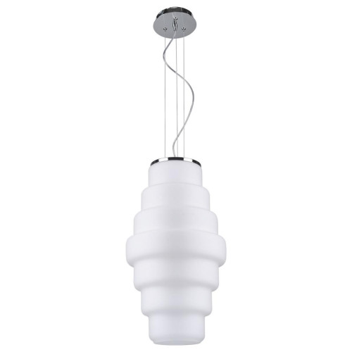 Britop Lighting - Suspension 1xE27 60W, Chrome/Blanc  - Lampes et luminaires Design