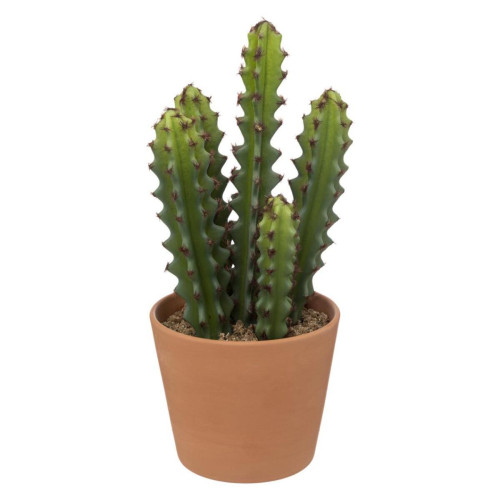 3S. x Home - Cactus en pot "Ali" terracotta H25cm - Plante artificielle