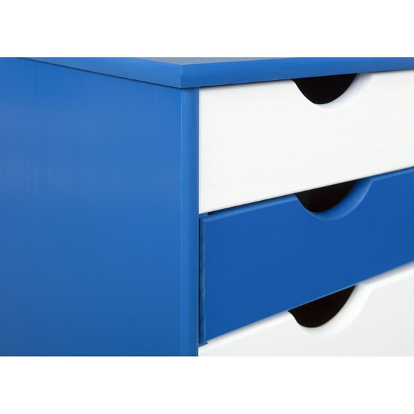 Caisson Bleu 6 tiroirs EPPO Blanc 3S. x Home Meuble & Déco