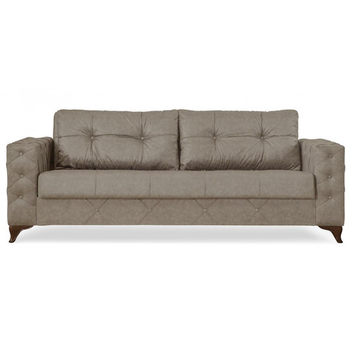 3S. x Home - Canapé convertible RAMOS Tissu Taupe - Canapé Convertible Design