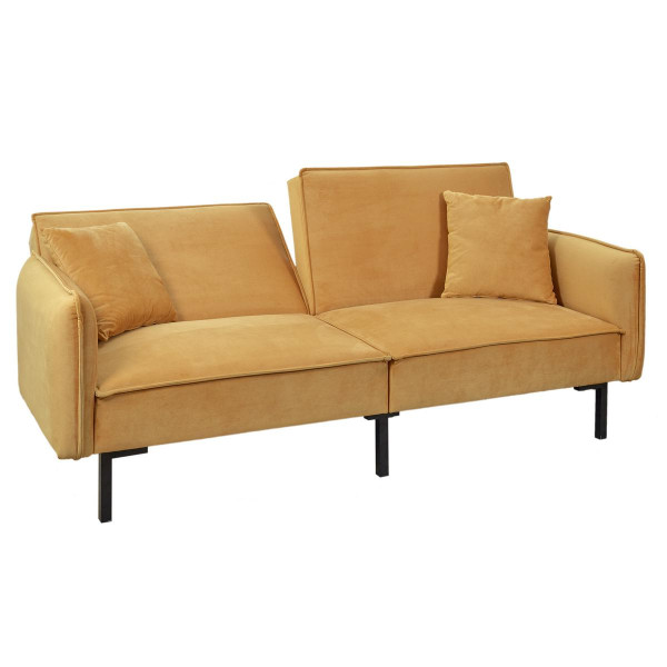 Canapé Convertible Velours Ocre 3S. x Home