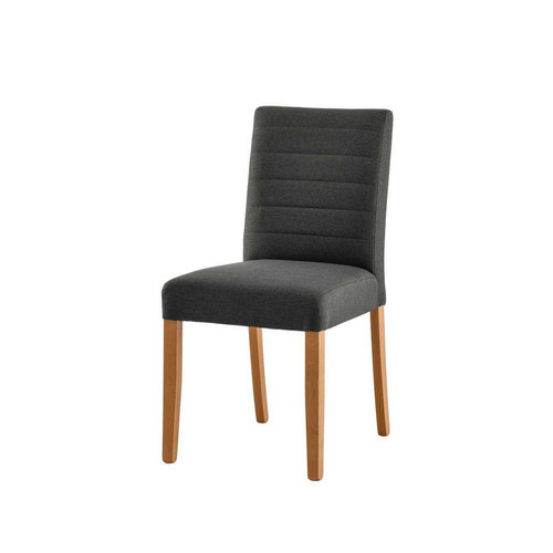 3S. x Home - Chaise en bois ARIA Anthracite - Pieds Hêtre Naturel - Sélection meuble & déco Intemporel