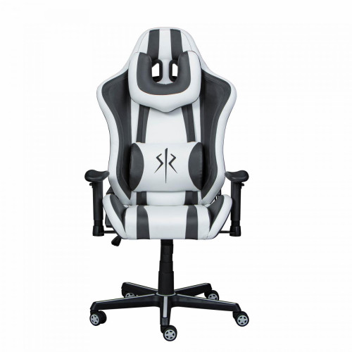 3S. x Home - Chaise de bureau ZORO Blanc Noir - Chaise de bureau