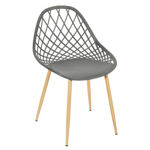 3S. x Home - Chaise de Jardin Croisillons Gris - Promo Le Jardin Design