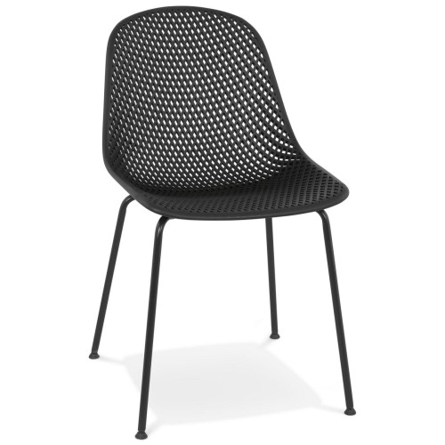 3S. x Home - Chaise Noir design MARVIN  - Chaise Design