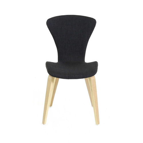 3S. x Home - Chaise en Tissu gris foncé - Chaise Design