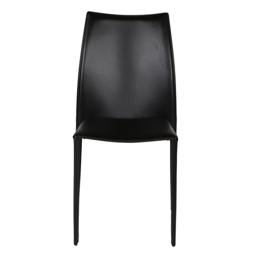 3S. x Home - Chaise en cuir noir - Nouveautés Meuble Et Déco Design