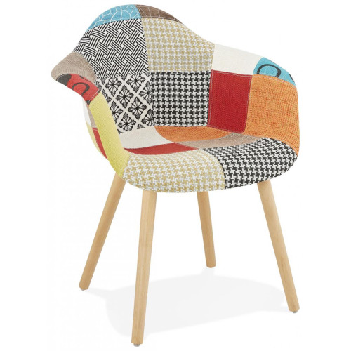 3S. x Home - Chaise Patchwork LOKO - Promo Fauteuil, pouf