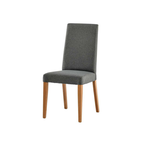 3S. x Home - Chaise en bois PAU Gris - Pieds Hêtre Naturel - Sélection meuble & déco Intemporel