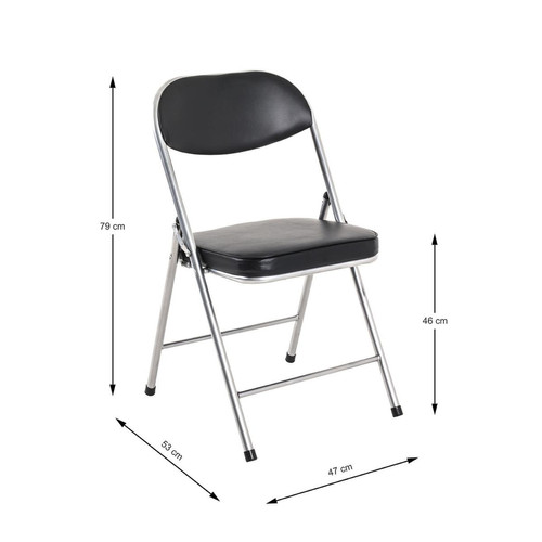3S. x Home - Chaise pliante Noir - Chaise Et Tabouret Et Banc Design