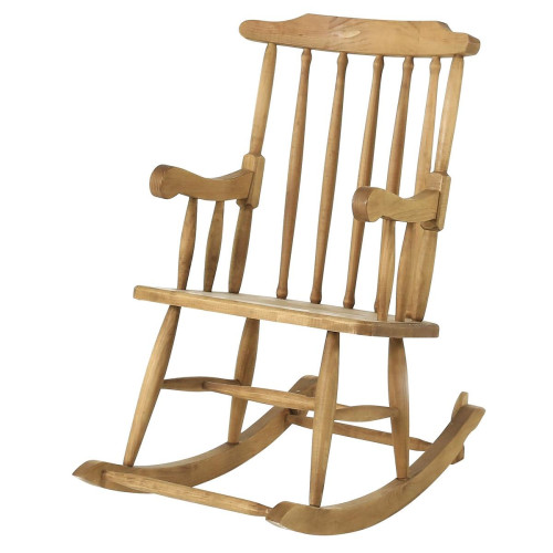 3S. x Home - Chaise rocking en bois massif naturel - Nouveautés Meuble Et Déco Design