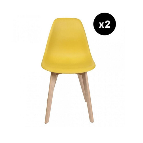 3S. x Home - Chaise scandinave Jaune VADSA - Chaise Design