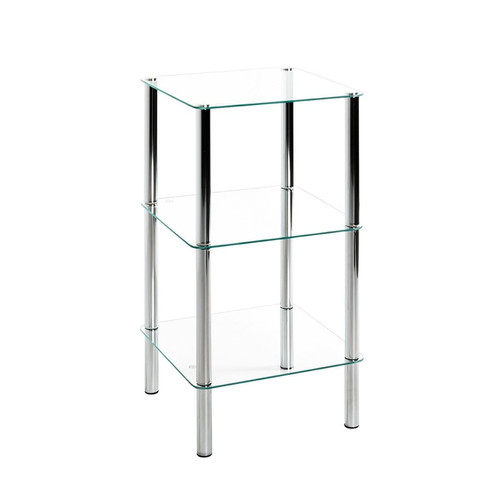 3S. x Home - Etagère 3 niveaux plateau verre transparent - Meuble Et Déco Design