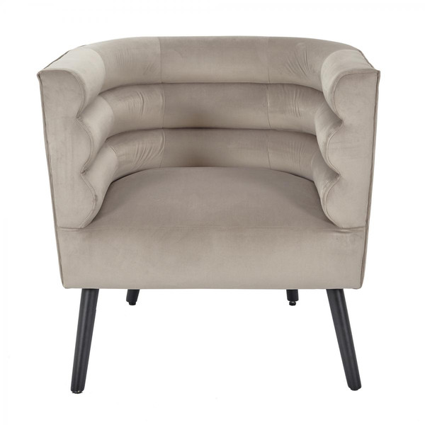 Fauteuil AMELIA Velours Taupe 3S. x Home