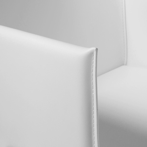 Fauteuil en cuir blanc Blanc 3S. x Home Meuble & Déco