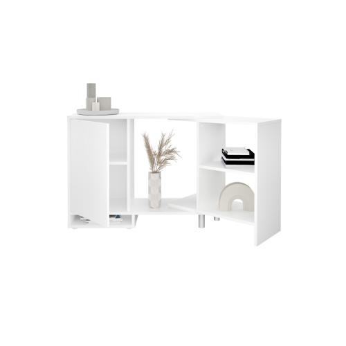 3S. x Home - Commode 1 porte 2 cases FLEX 1 blanc - Nouveautés Meuble Et Déco Design