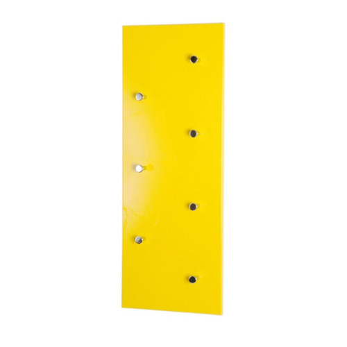 3S. x Home - Garderobe murale modulable jaune 7 crochets acier chromé - La chambre
