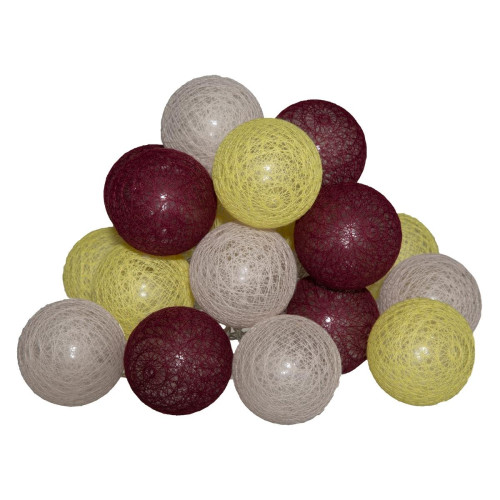 Guirlande Led Secteur 20 Boules Assortiments de 6 Boites Violet, Jaune, Gris Jaune 3S. x Home Meuble & Déco