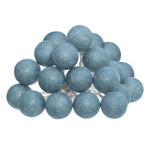 3S. x Home - Guirlande Led Secteur 20 Boules bleues D6cm - Décoration lumineuse