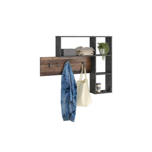 3S. x Home - Penderie murale KANDA anthracite - 3S. x Home meuble & déco