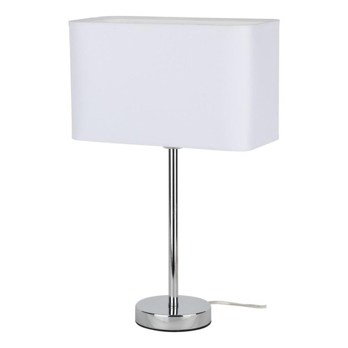 Britop Lighting - Lampe à poser Cadre 1xE27 Max.25W Chrome/PVC transparent/Blanc  - Lampe Design