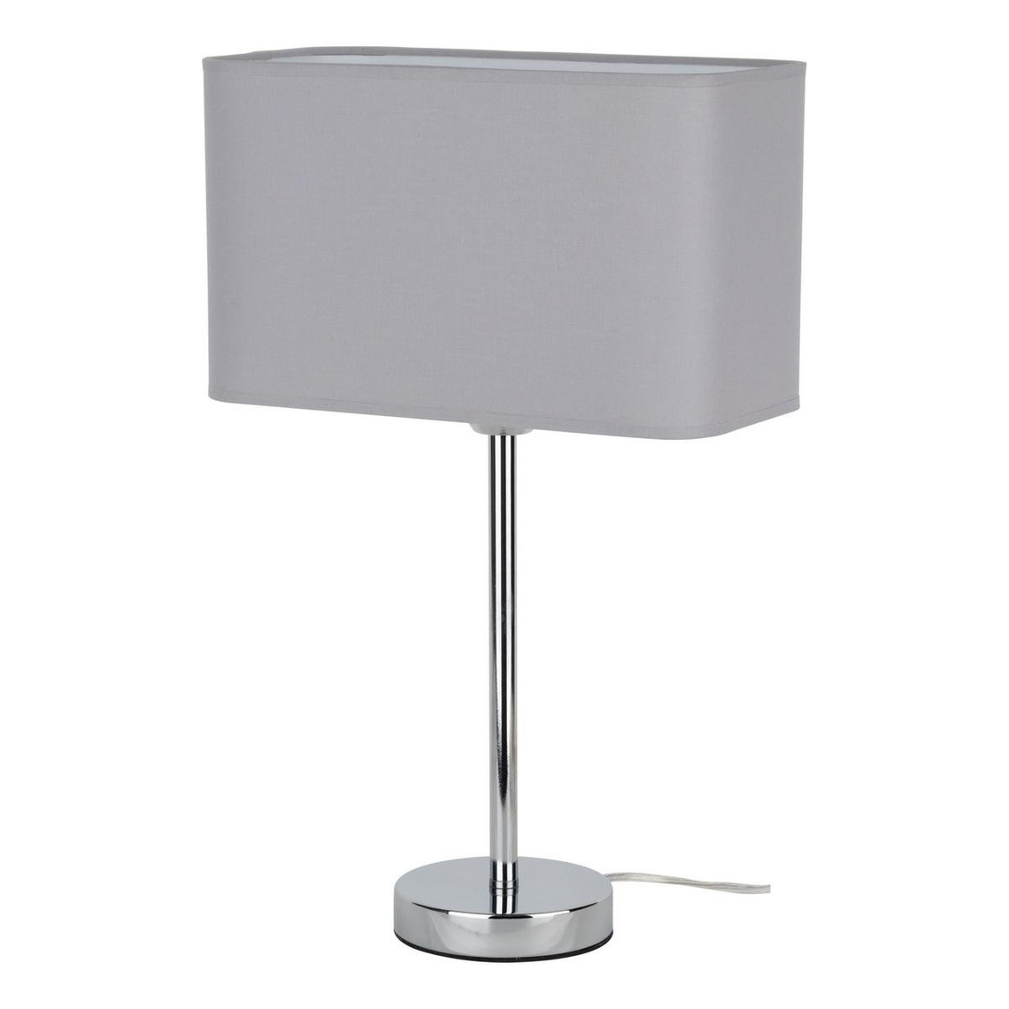 lampe à poser cadre 1xe27 max.25w chrome/pvc transparent/ gris