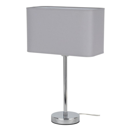 Britop Lighting - Lampe à poser Cadre 1xE27 Max.25W Chrome/PVC transparent/ Gris - Lampe Design