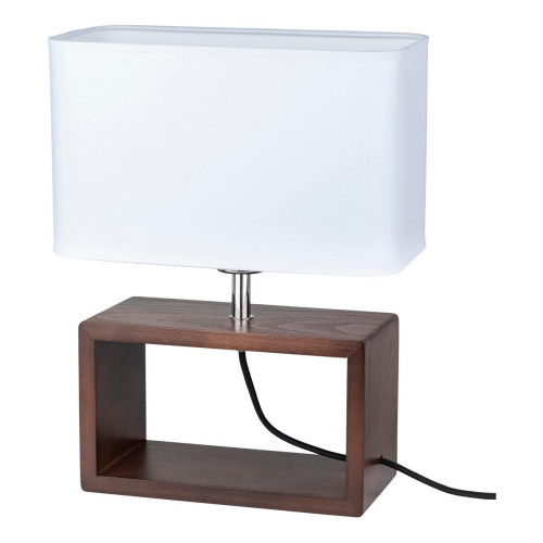 Britop Lighting - Lampe à poser Cadre 1xE27 Max.25W Noyer/Noir/Blanc  - Lampe Design