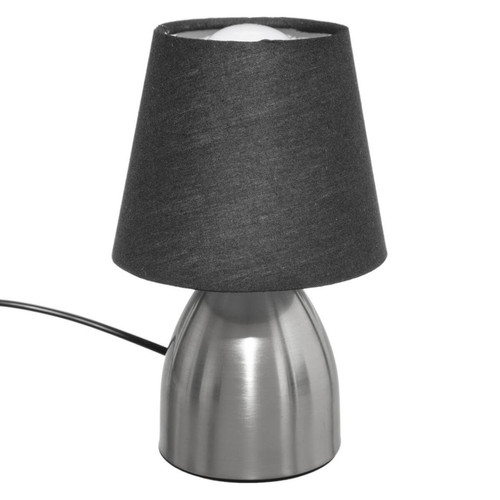 3S. x Home - Lampe de chevet touch H19cm gris ou noir - Lampe Design à poser