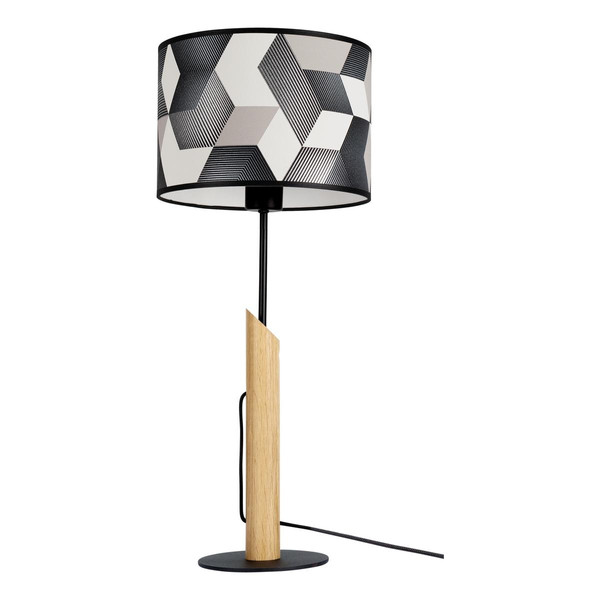 Lampe de table Espacio 1xE27 Max.60W Noir/Chêne huilé/Multicolore Multicolore Britop Lighting Meuble & Déco