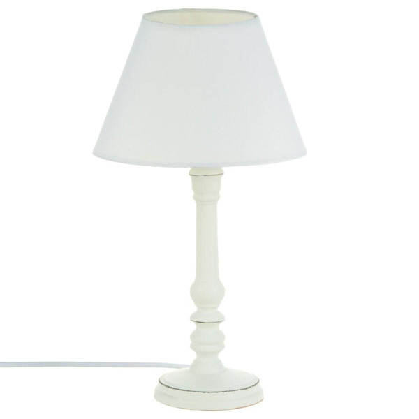 Lampe en bois blanc H36 cm 3S. x Home Meuble & Déco