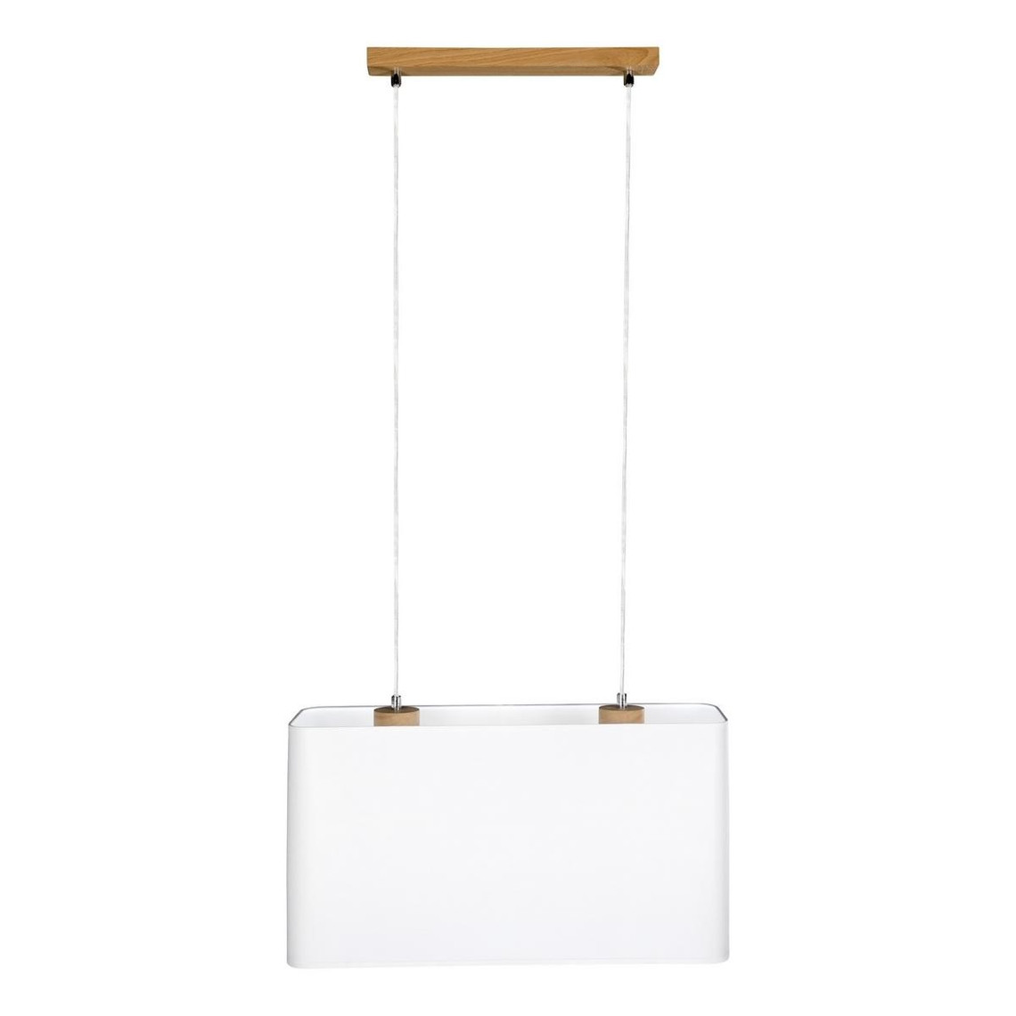 lampe pendante cadre 2xe27 max.40w chêne huilé/pvc transparent/blanc