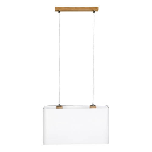 Britop Lighting - Lampe pendante Cadre 2xE27 Max.40W Chêne huilé/PVC transparent/Blanc - Britop Lighting