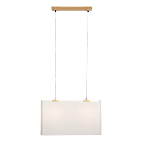 Lampe pendante Cadre 2xE27 Max.40W Chêne huilé/PVC transparent/ Gris Gris Britop Lighting Meuble & Déco