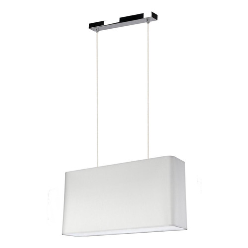 Britop Lighting - Lampe pendante Cadre 2xE27 Max.40W Chrome/PVC transparent/ Gris - Suspension Design
