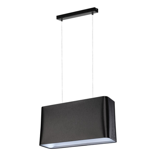 Britop Lighting - Lampe pendante Cadre 2xE27 Max.40W Chrome/PVC transparent/ Noir - Suspension Design
