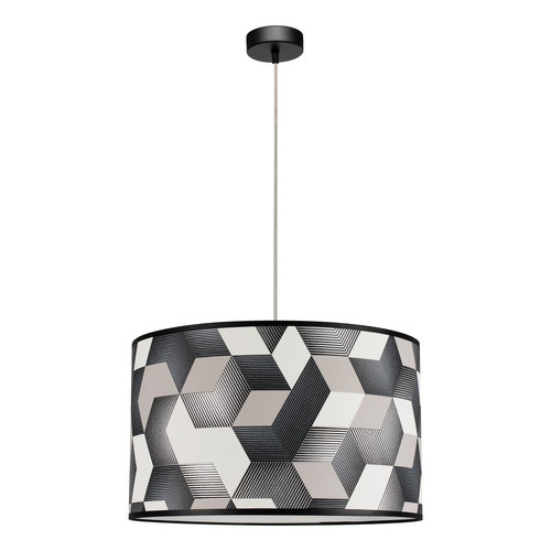 Britop Lighting - Lampe pendante Espacio 1xE27 Max.60W Noir/Transparent PVC/Multicolore - La Déco Design