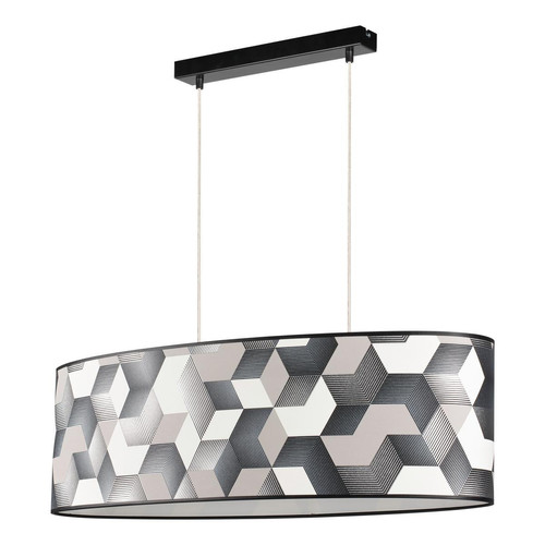 Britop Lighting - Lampe pendante Espacio 2xE27 Max. 40W Noir/Transparent PVC/Multicolore - La Déco Design