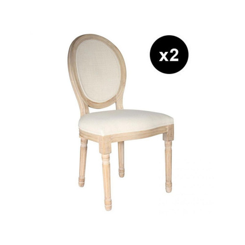 3S. x Home - Lot de 2 Chaise ELEONOR CANAGE - Chaise Et Tabouret Et Banc Design
