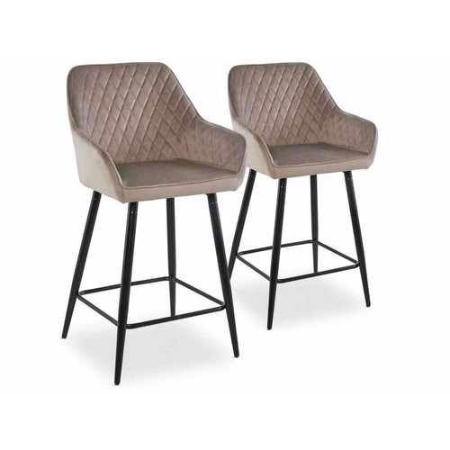 3S. x Home - Lot de 2 chaises de bar - Tabouret De Bar Design