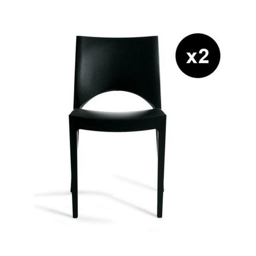 3S. x Home - Lot De 2 Chaises Design Noire Venise - 3S. x Home meuble & déco